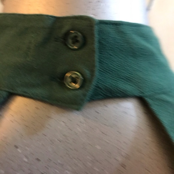 Bell Sleeve Fairy Blouse Top Mock Neck Lightweight Fairycore Keyhole Back Forest - Picture 8 of 10